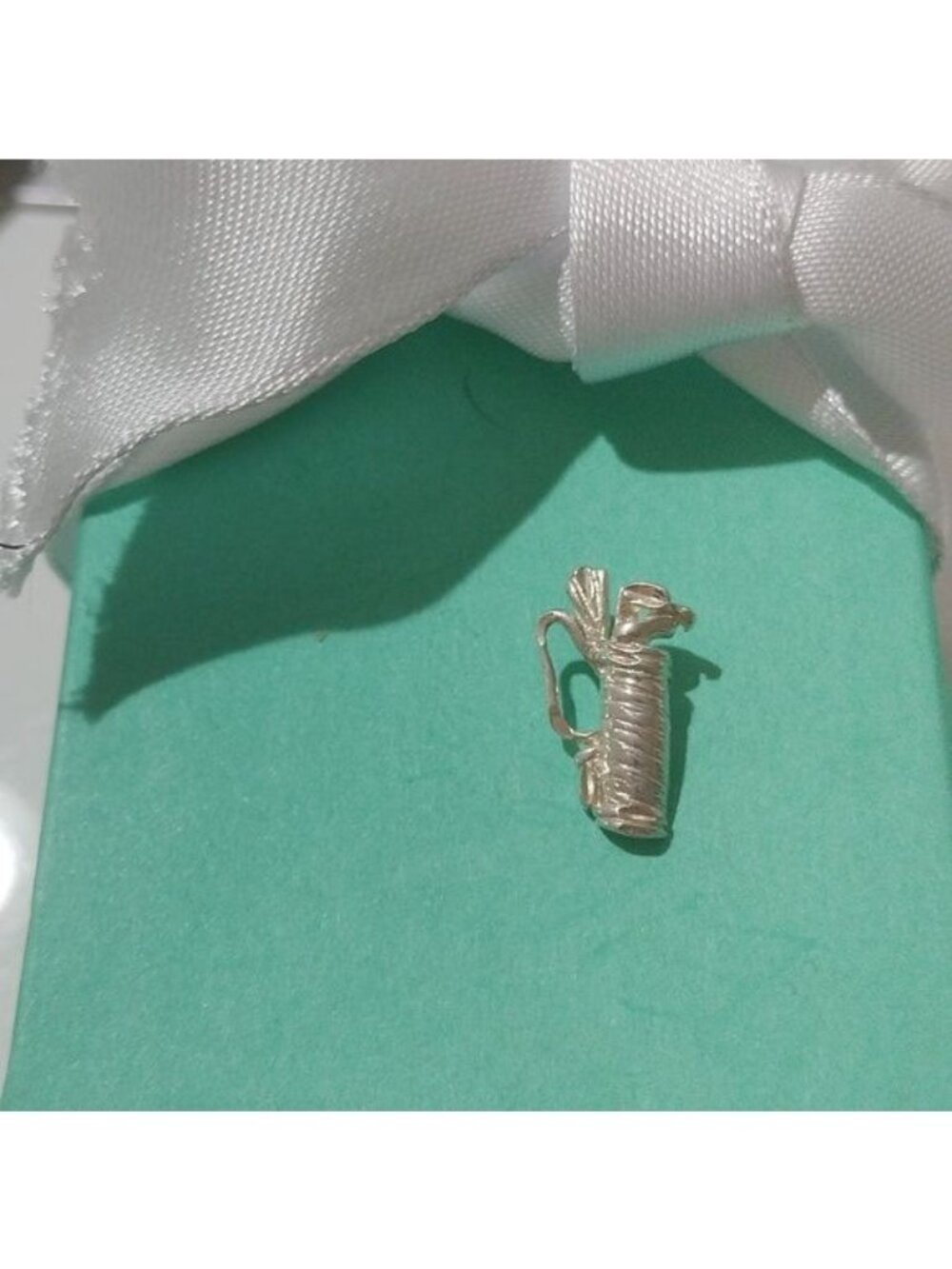 Sterling Silver Golf Bag Caddy Pendant